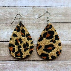Tear Drop Animal print earrings